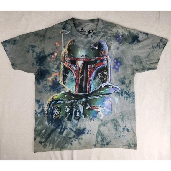 Star Wars Men's T-Shirt Boba Fett Disney Parks Tye Die Graphic Tee Size XXL - Picture 1 of 10